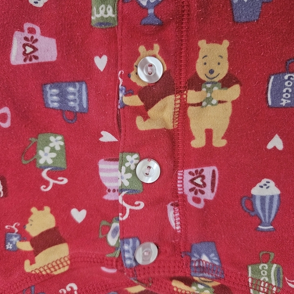 Disney Store Women's Winnie the Pooh Cotton 2pc PJ Set M Cozy Holiday VTG - Picture 4 of 12